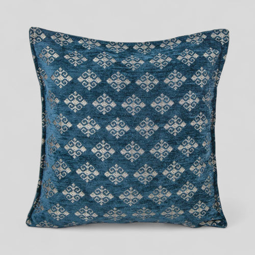 18" Turkish Square Pillow Cover - Teal Luxe-0