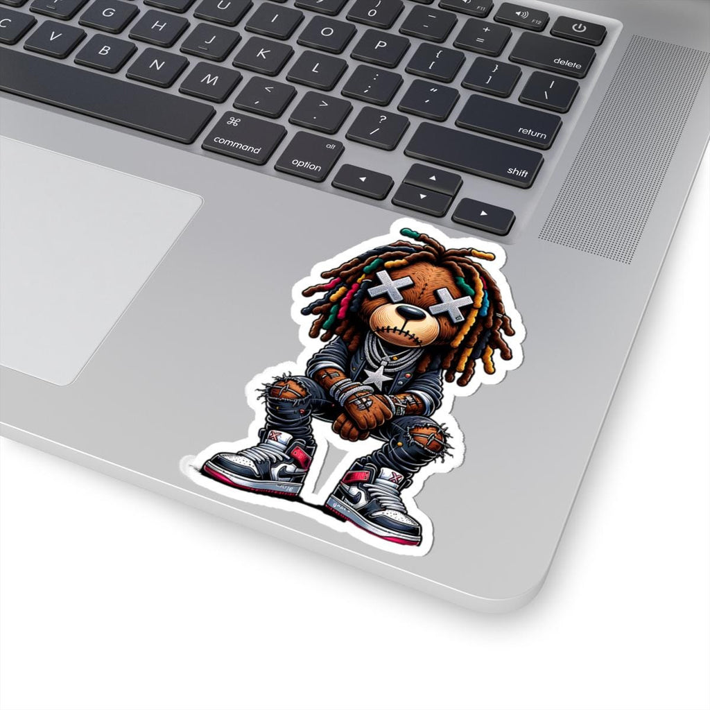 ColorFlow | Multicolor Dread Bear Vinyl Sticker | Urban Streetwear Gamer Sticker | Waterproof Glossy or Matte-4