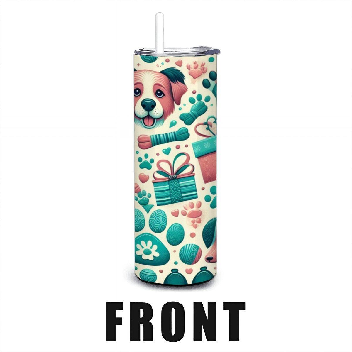 Dog Lover Tumbler | Paw Print 20oz Stainless Steel Insulated Cup-1