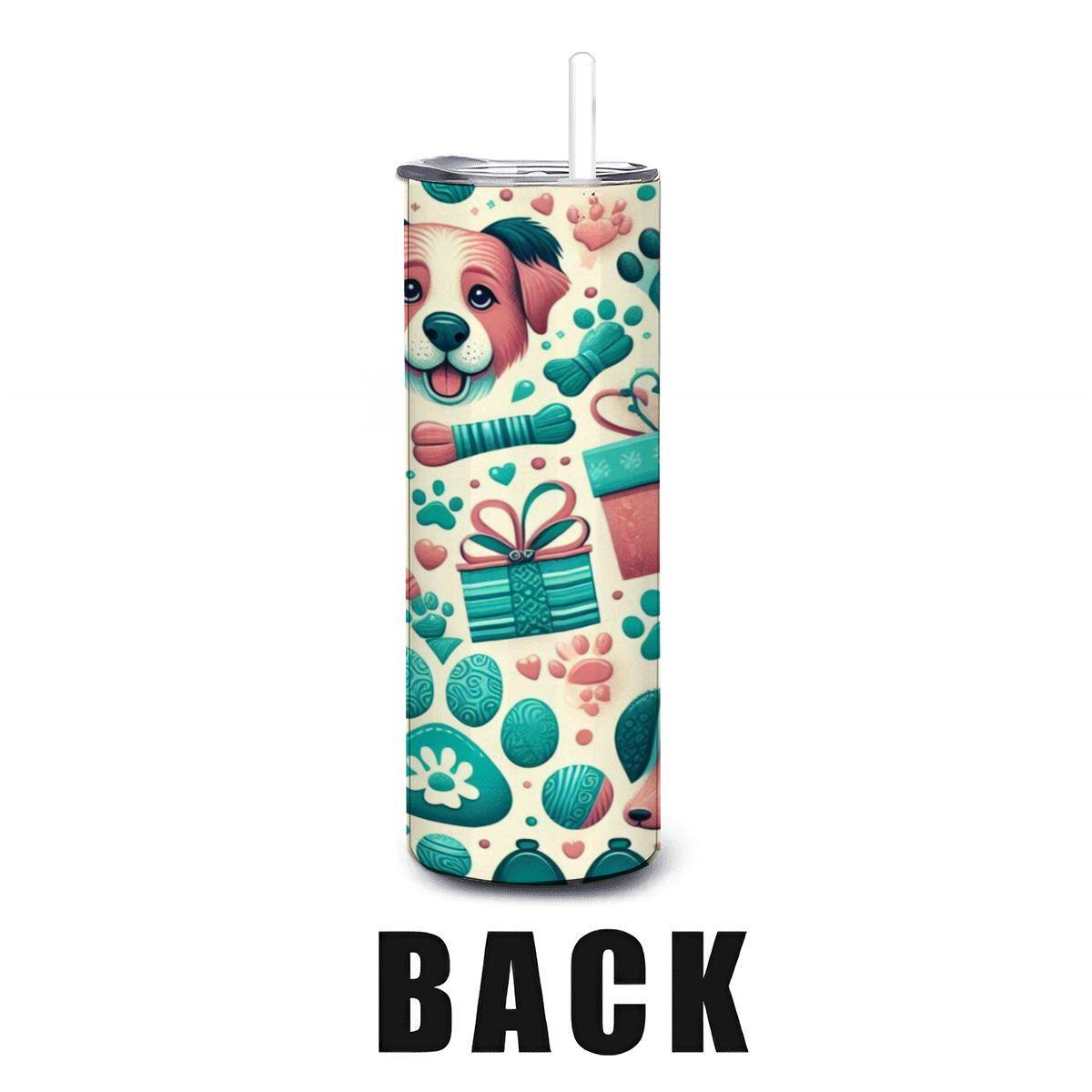 Dog Lover Tumbler | Paw Print 20oz Stainless Steel Insulated Cup-2