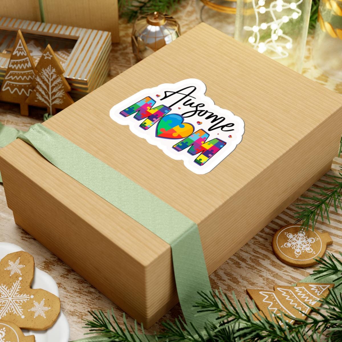 ColorFlow | Ausome Mom Vinyl Sticker | Puzzle Heart Autism Proud Parent-2