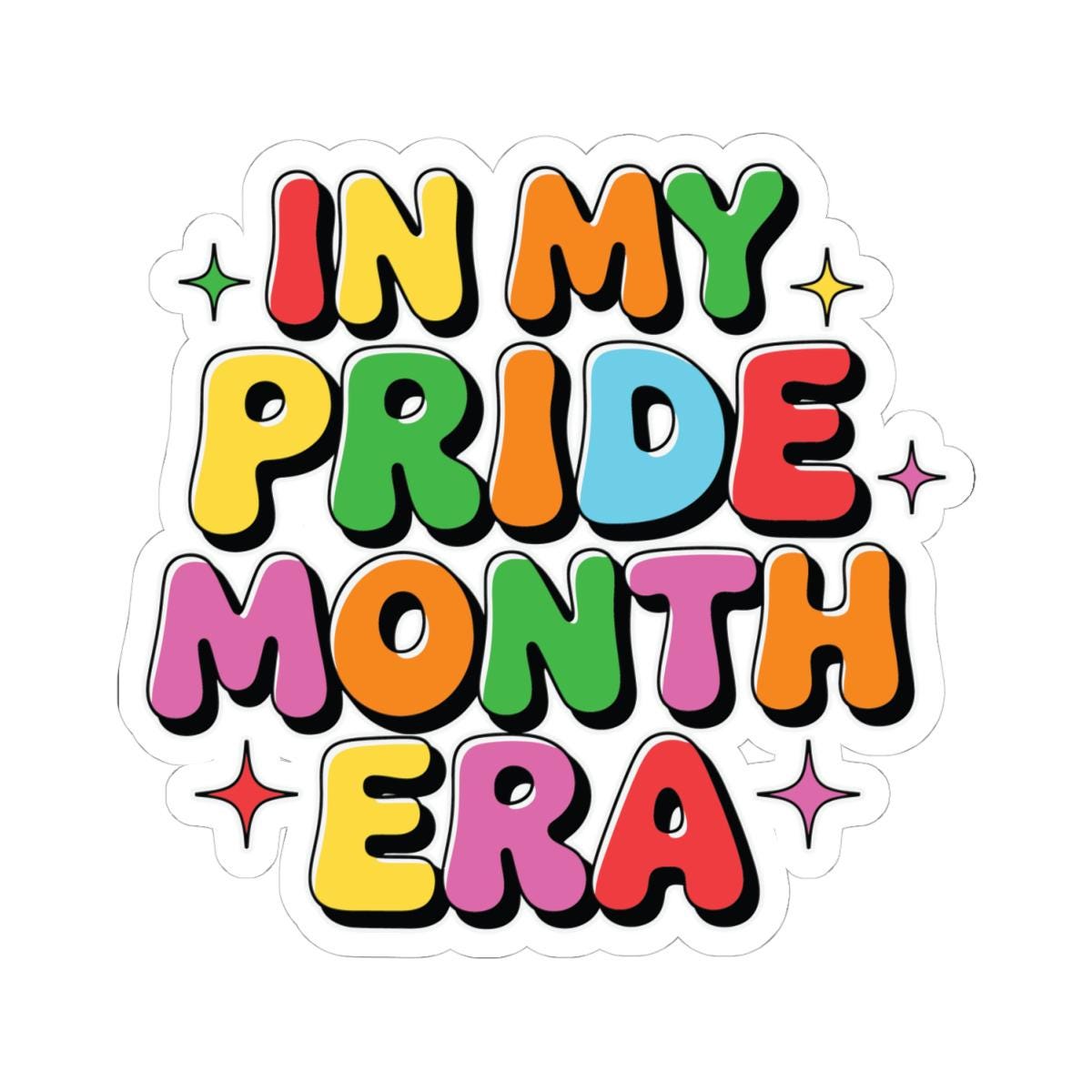 ColorFlow | In My Pride Month Era Sticker | Rainbow LGBTQ Glossy Vinyl Sticker | Queer Kiss Cut Sticker | Pride Month Laptop Decor Gift-0